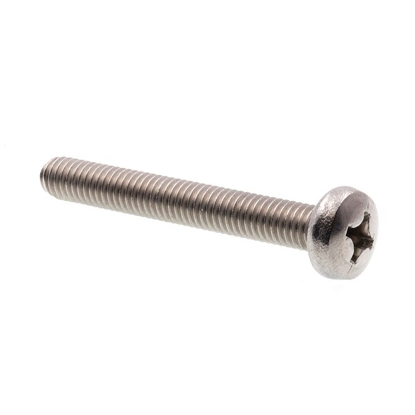 Prime-Line Machine Screw, Metric Pan Head, Phil Drive M6-1.0 X 45MM A2-70 Stainless Steel 10PK 9131638 - main